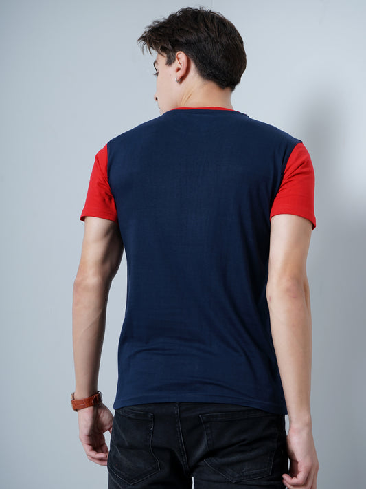 Color Block Navy T-Shirt