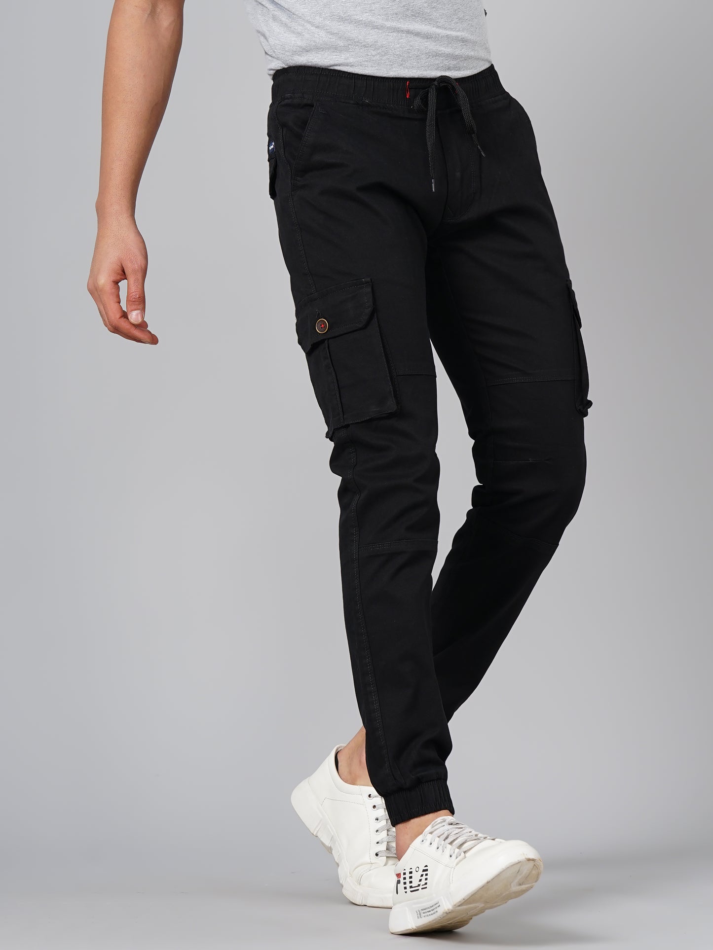 Twill Black Cargo Pant