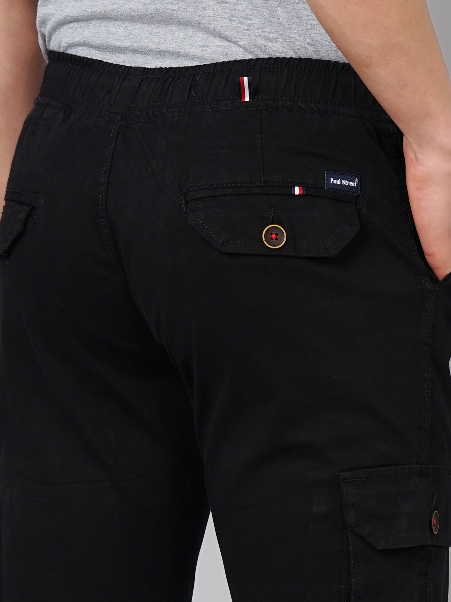 Twill Black Cargo Pant