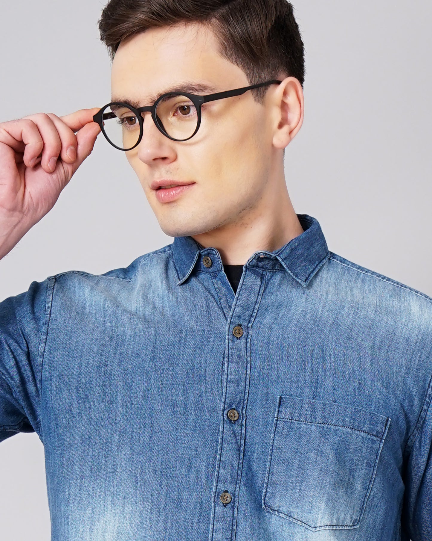 Raw Denim Dark Blue Shirt