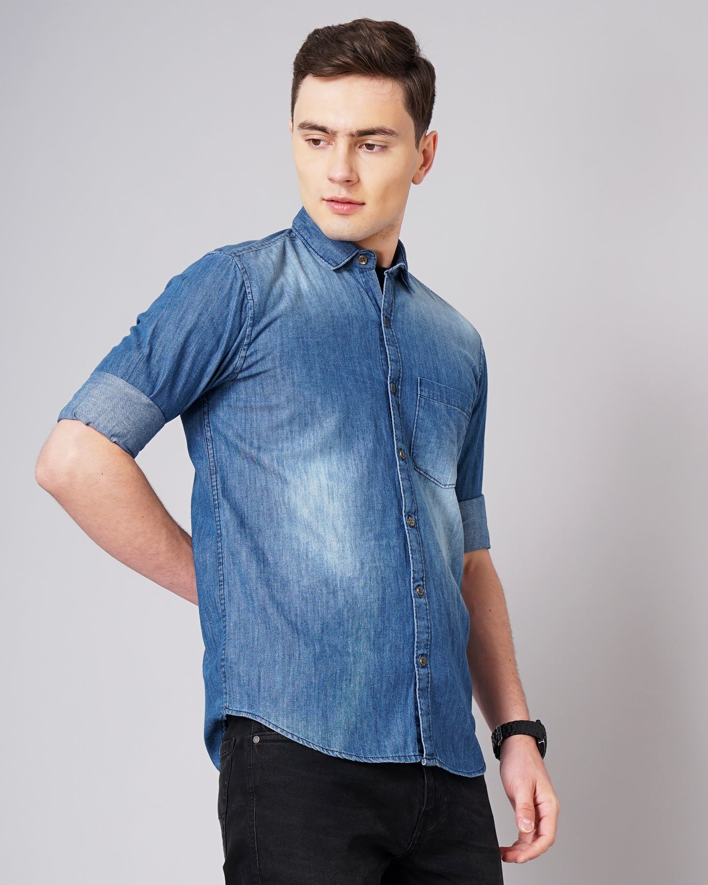 Raw Denim Dark Blue Shirt