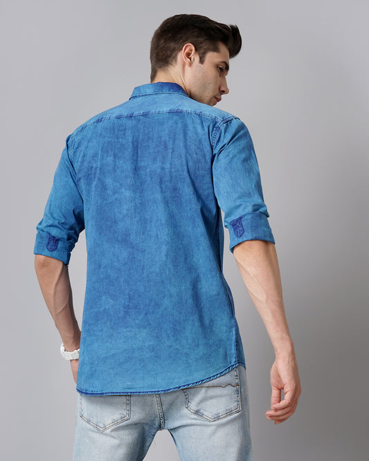 Tinged Denim Blue Shirt