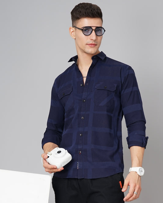 Kobe Navy Checks Shirt