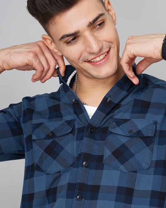 Ruse Blue Checks Shirt