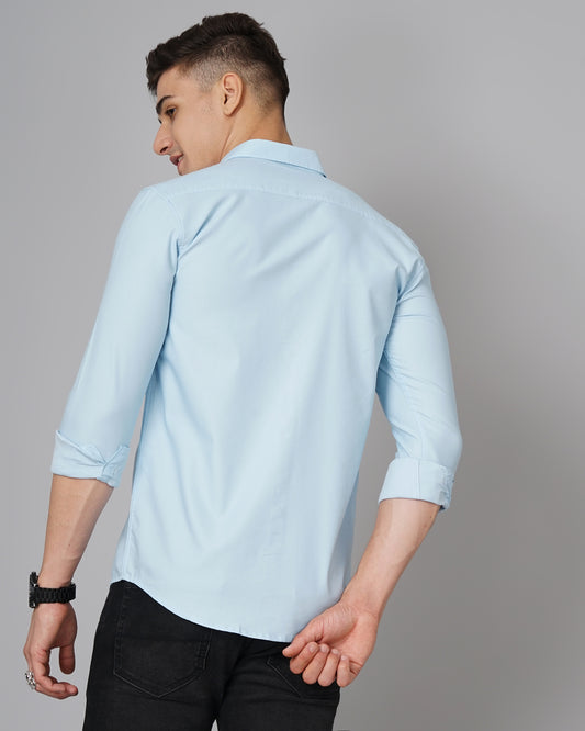 Delta Blue Solid Shirt