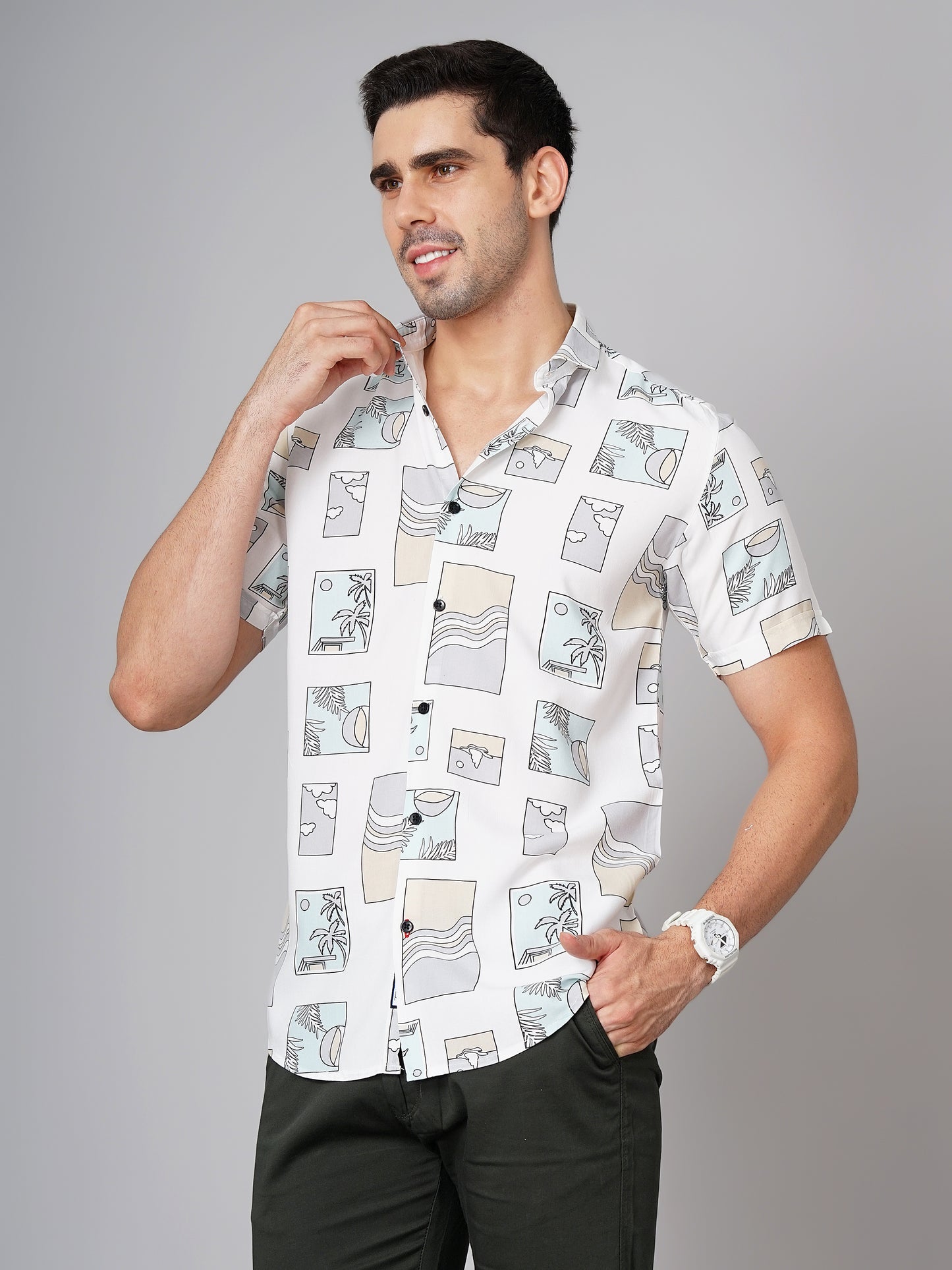 Coast White Grey Shirt