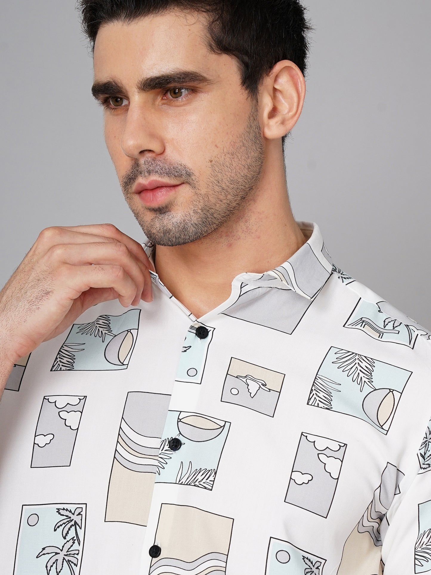 Coast White Grey Shirt