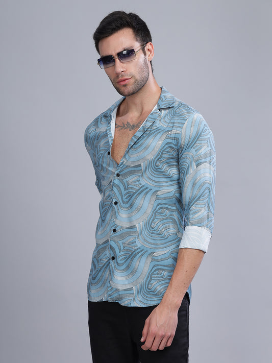 Waft Blue Rayon Shirt
