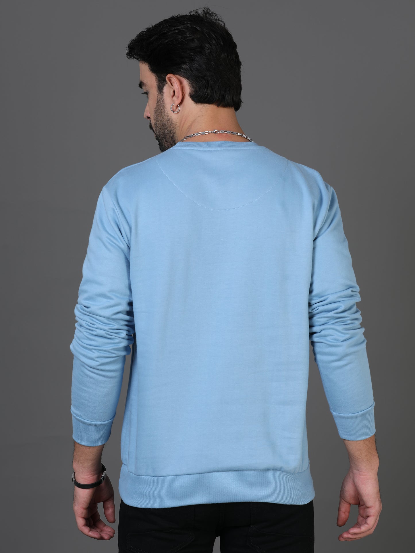 Blue Plain Sweatshirt