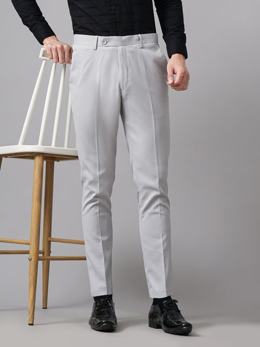 Plain Silver Formal Trouser