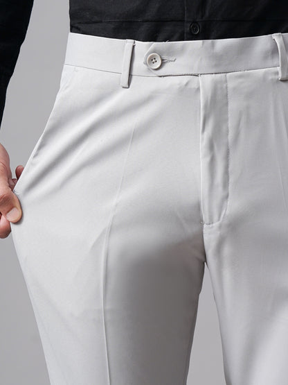 Plain Silver Formal Trouser