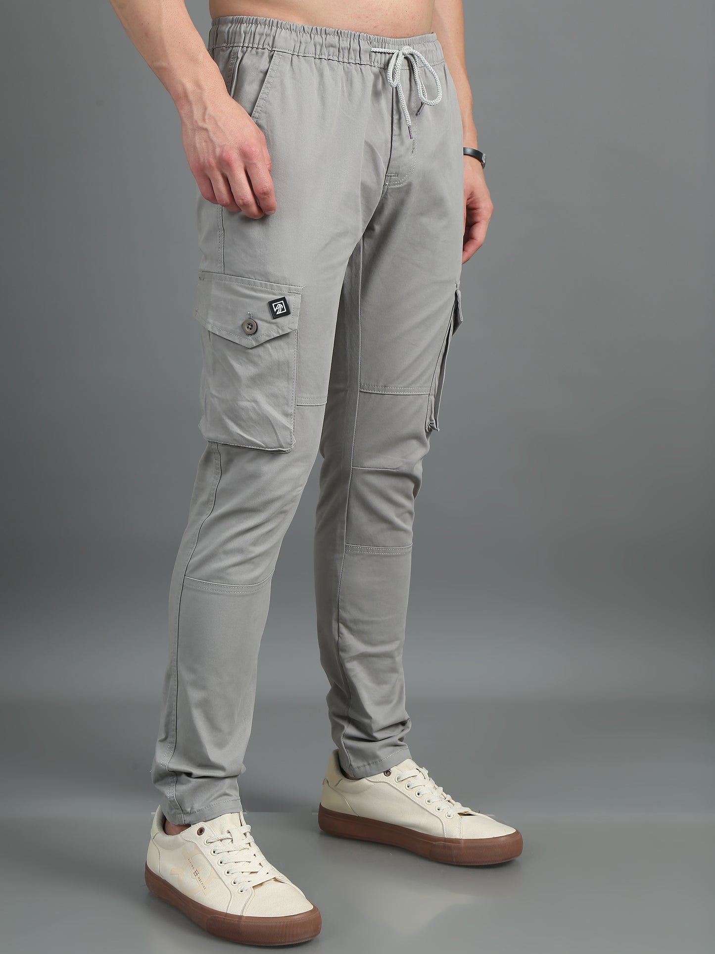 Nobel Grey Aslant Cargo Pant