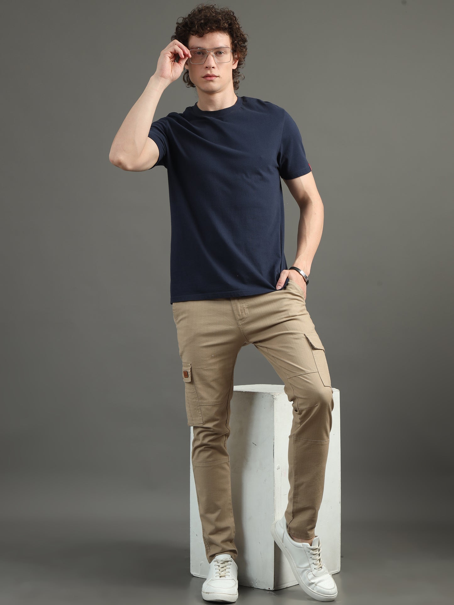 Linen Cream Cargo Pant