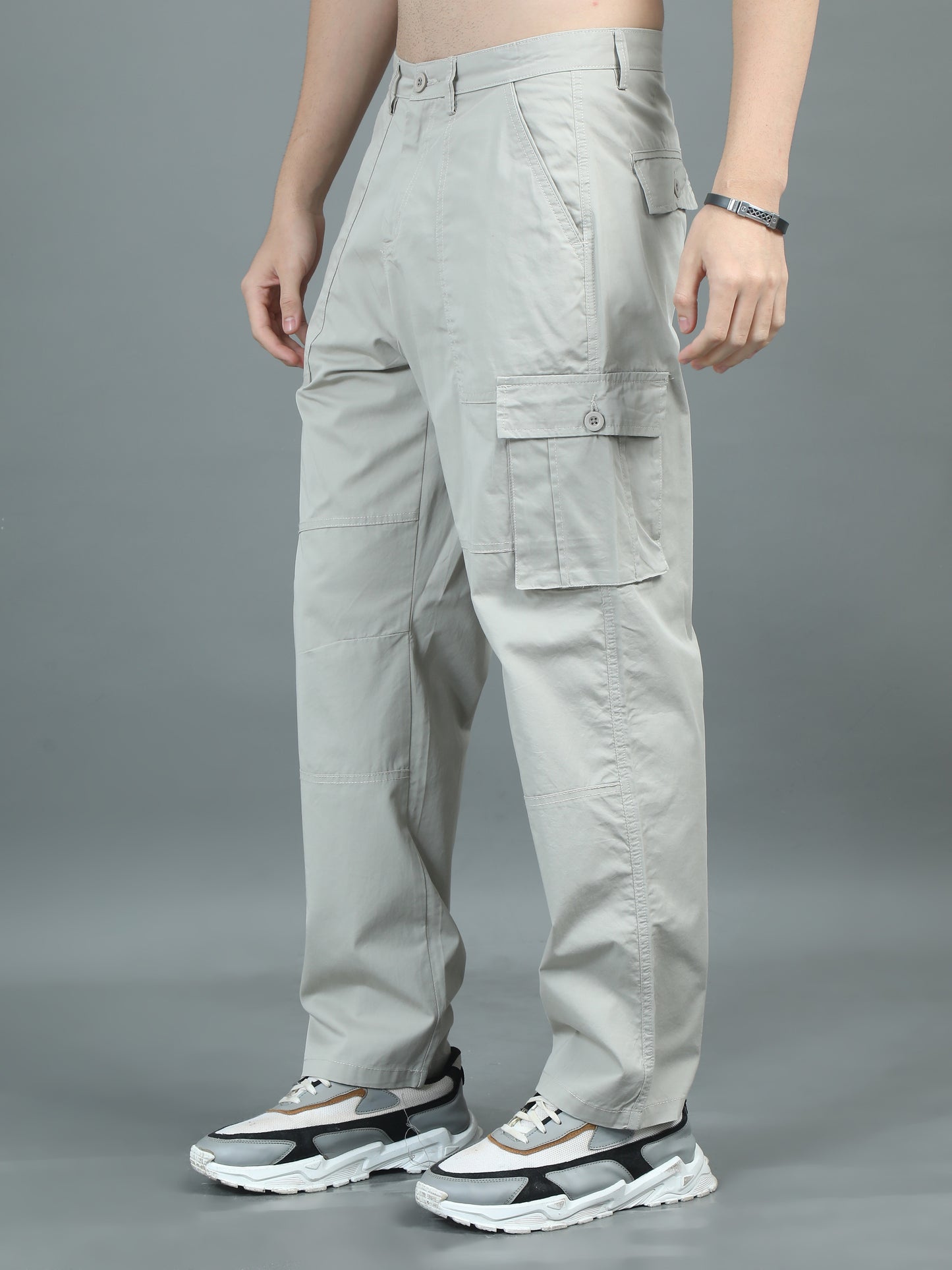 Drift Silver Grey Baggy Cargo Pant