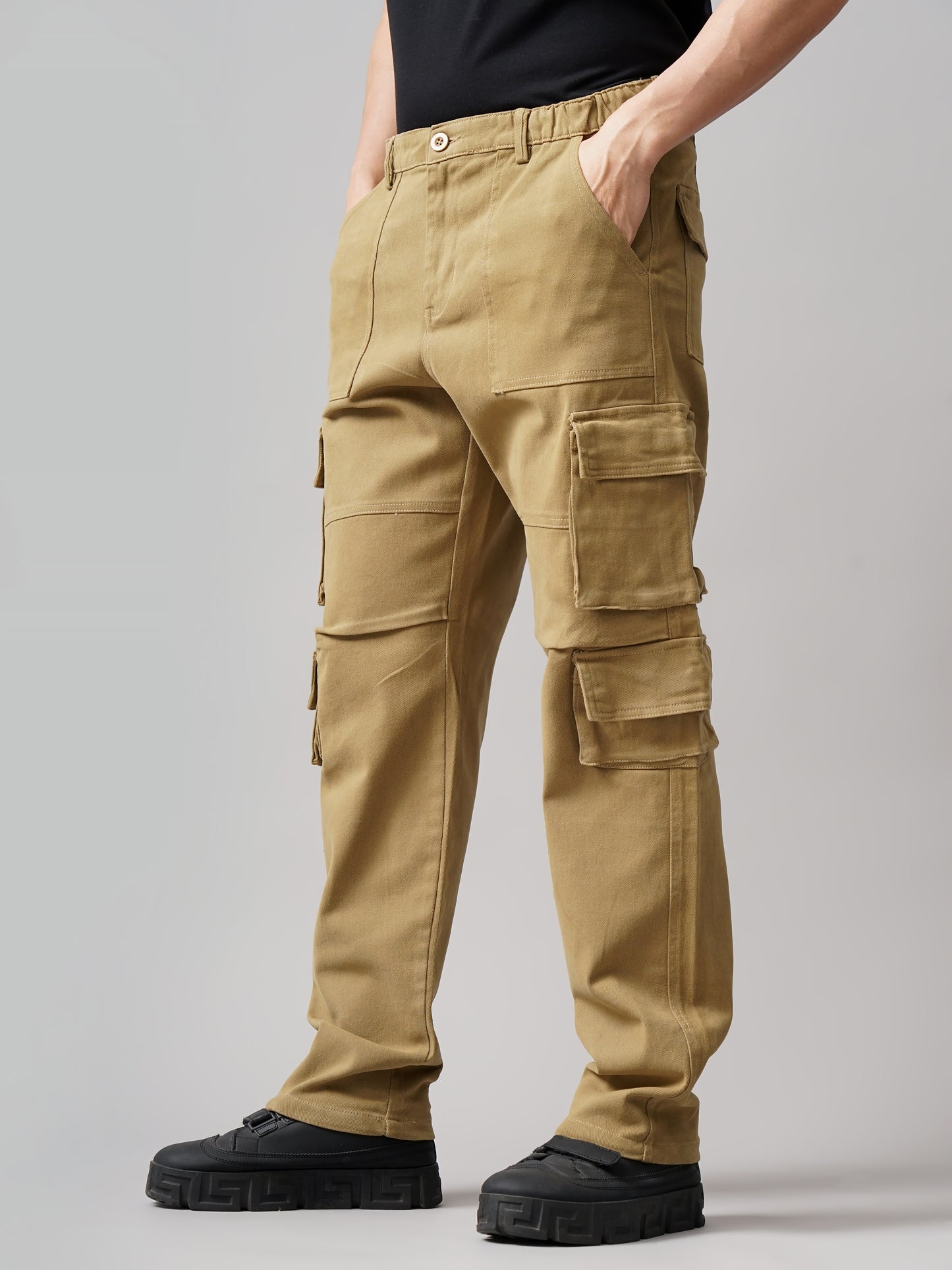 Quad Brown Baggy Cargo Pant