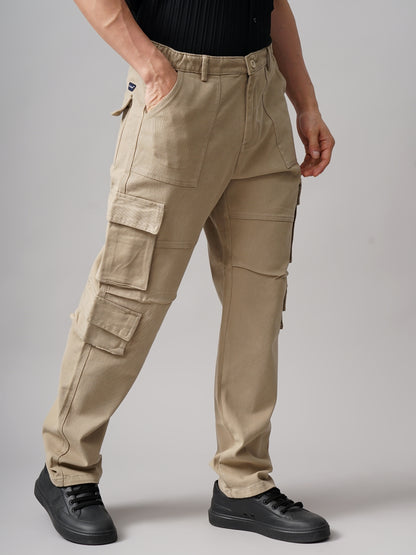 Quad Cream Baggy Cargo Pant