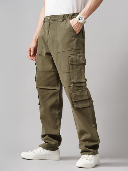 Quad Olive Baggy Cargo Pant