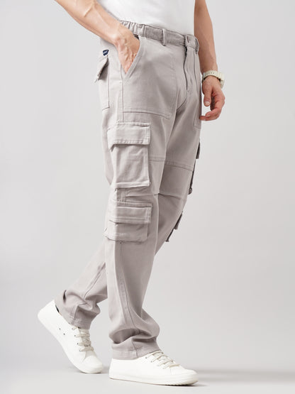 Quad Silver Baggy Cargo Pant