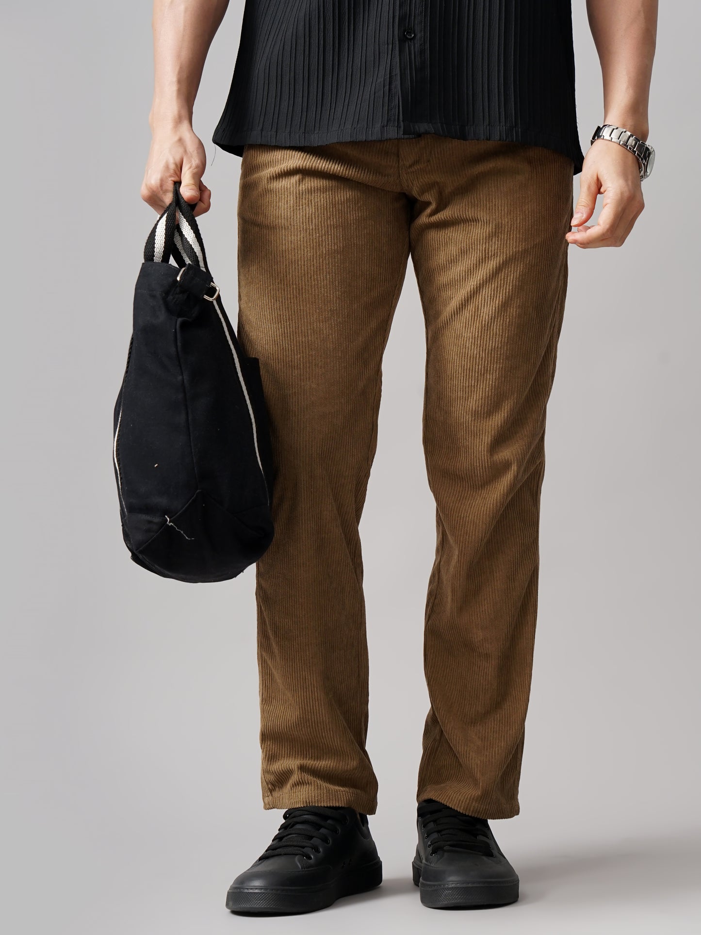 Corduroy Brown Regular Fit Pant