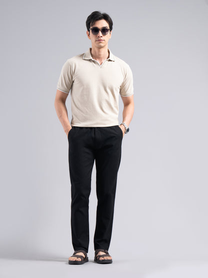 Linea Black Striped Linen Pant
