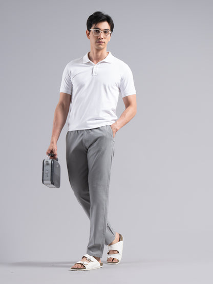 Linea Grey Striped Linen Pant