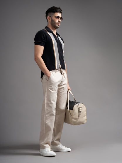 Aura Beige Linen Blend Trouser