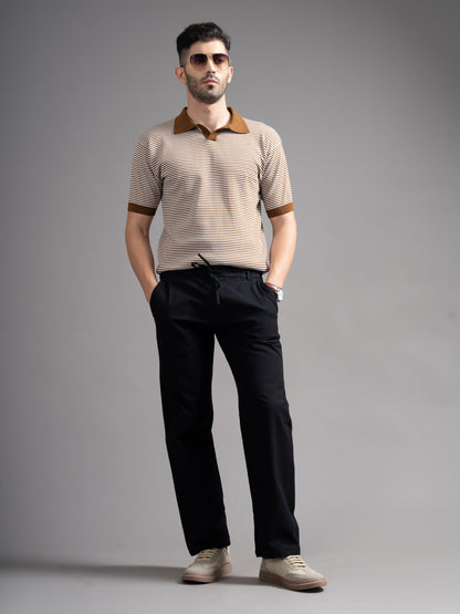 Aura Black Linen Blend Trouser