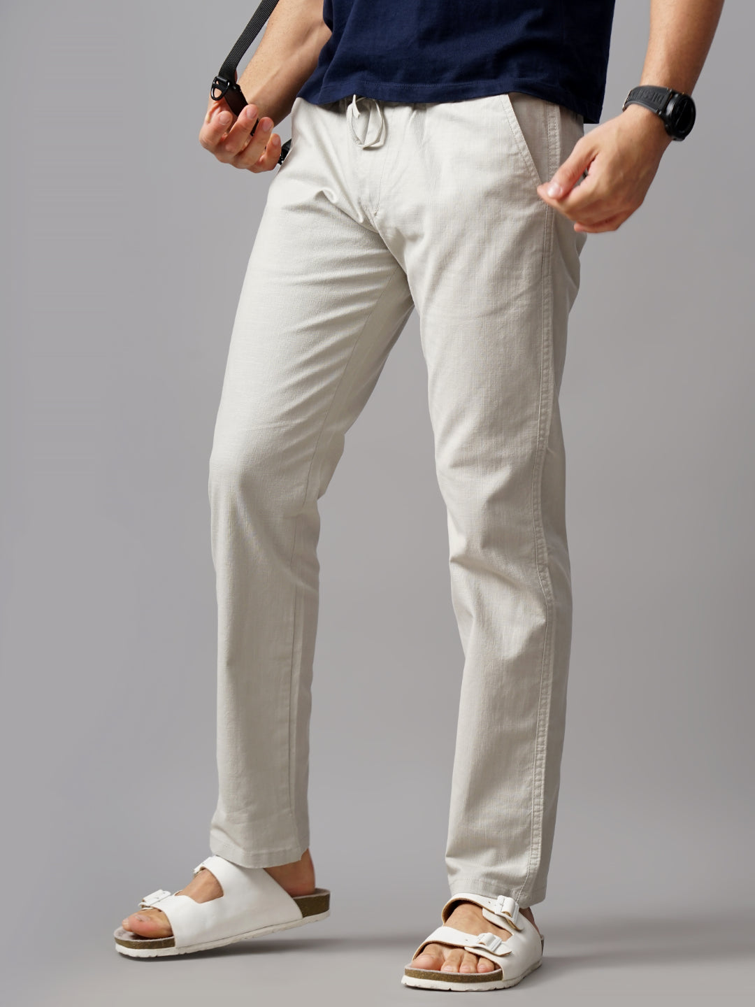 Darel Grey Linen Trouser