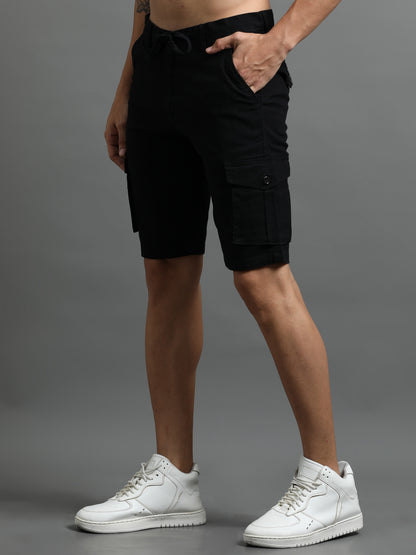 Airy Black Cargo Shorts