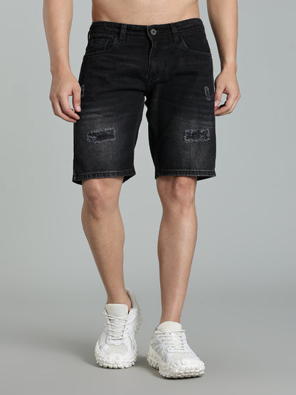 Scuff Charcoal Denim Shorts