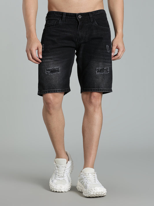 Scuff Charcoal Denim Shorts