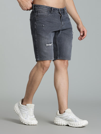 Scuff Dark Grey Denim Shorts