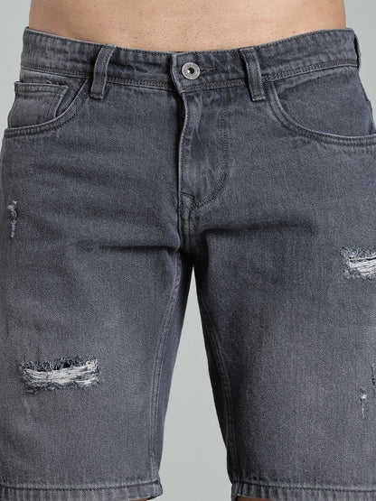 Scuff Dark Grey Denim Shorts