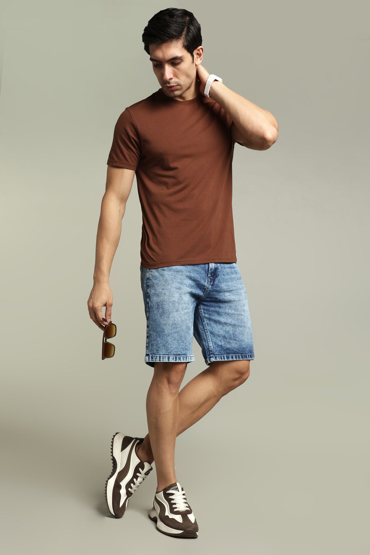 Karo Ice Blue Denim Shorts