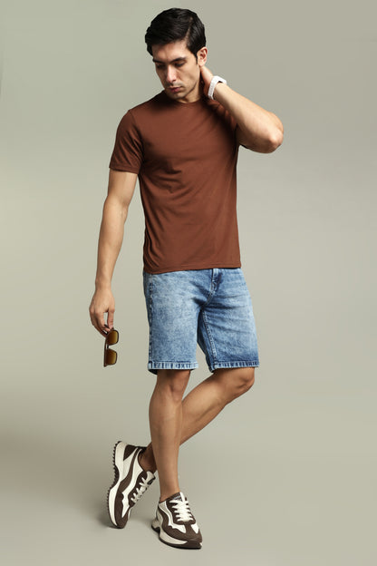Karo Ice Blue Denim Shorts