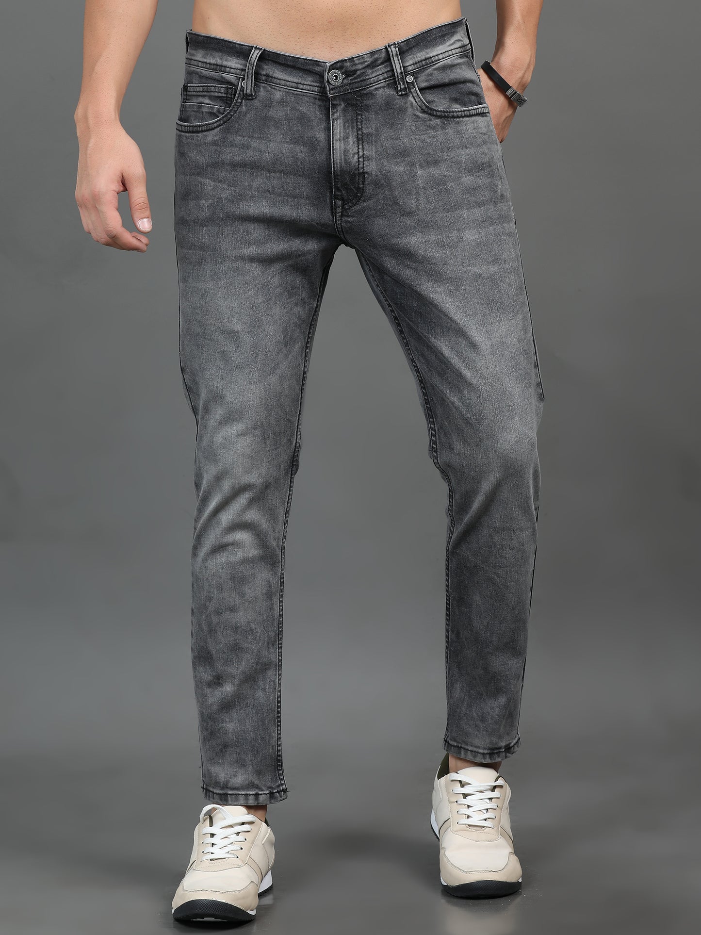 Sleek Light Grey Jeans