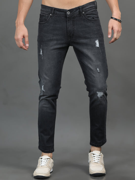 Frayed Charcoal Jeans