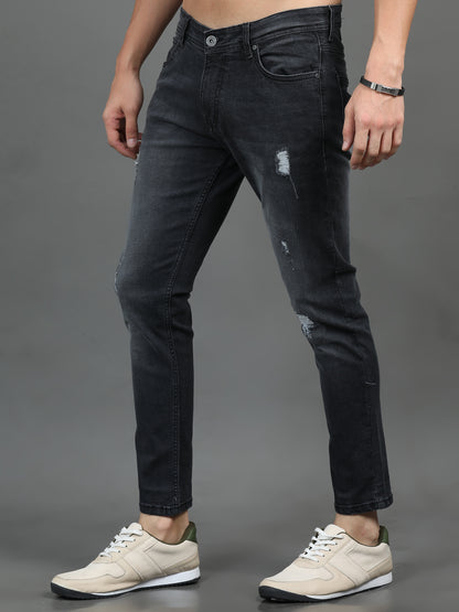 Frayed Charcoal Jeans