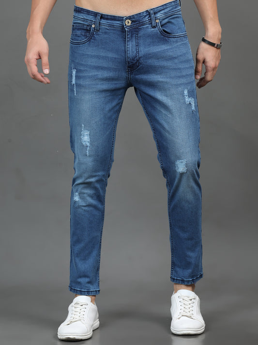 Frayed Light Blue Jeans