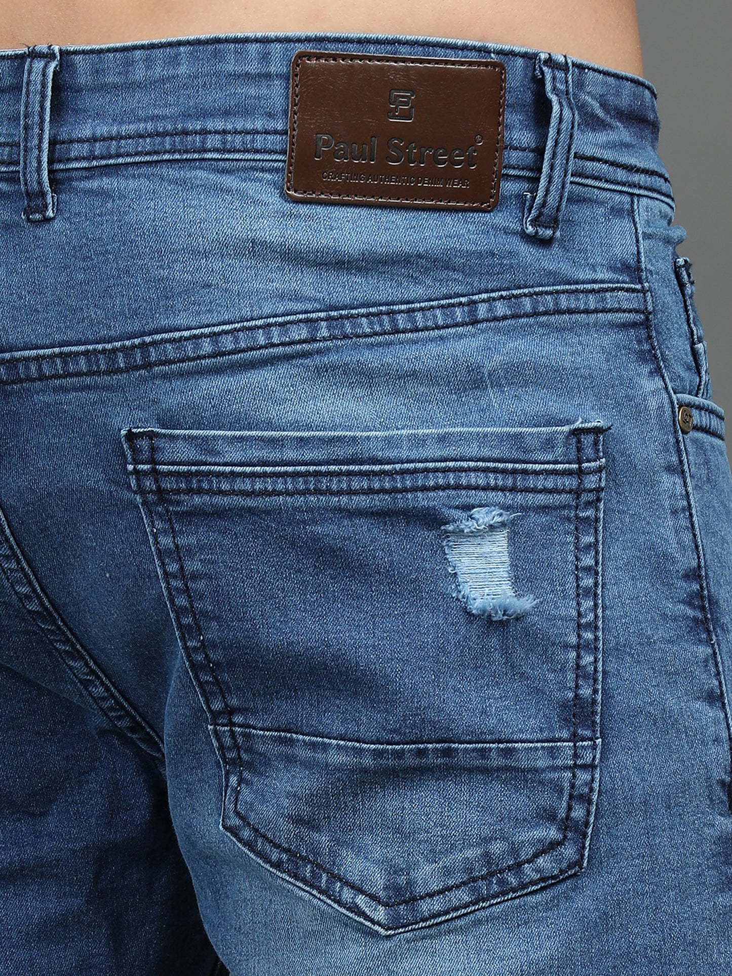 Frayed Light Blue Jeans