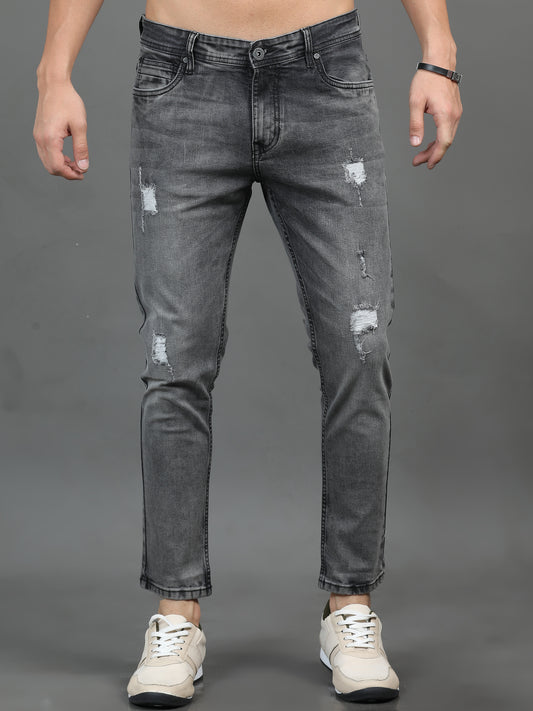 Frayed Light Grey Jeans