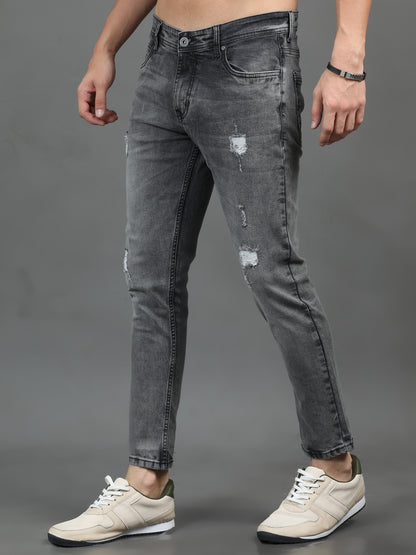 Frayed Light Grey Jeans