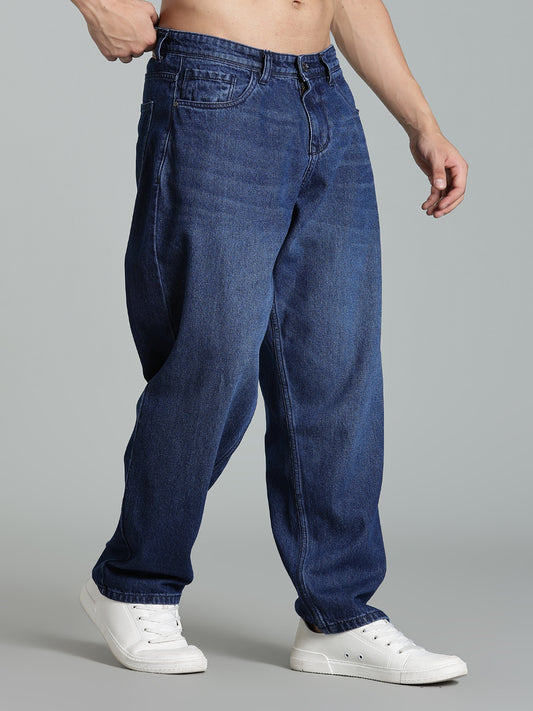 Brukk Blue Baggy Jeans