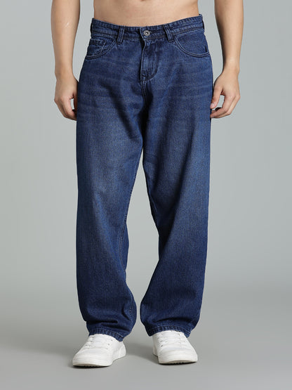 Brukk Blue Baggy Jeans
