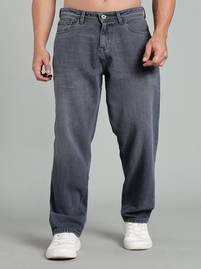 Brukk Dark Grey Baggy Jeans