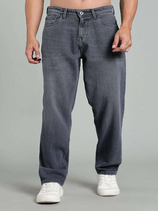 Brukk Dark Grey Baggy Jeans