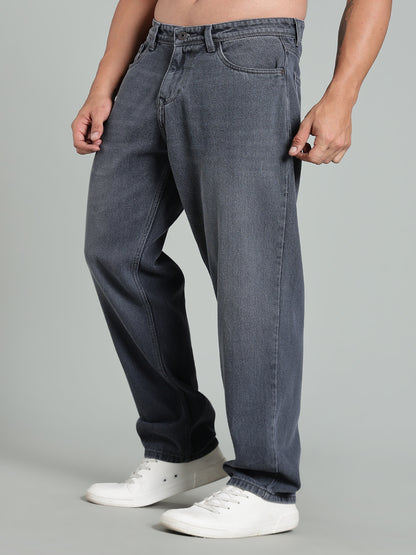 Brukk Dark Grey Baggy Jeans