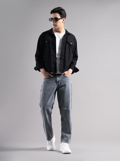 Brukk Grey Baggy Jeans