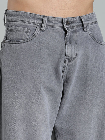 Brukk Light Grey Baggy Jeans