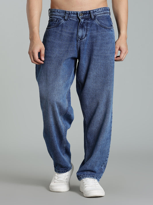 Brukk Mid Blue Baggy Jeans